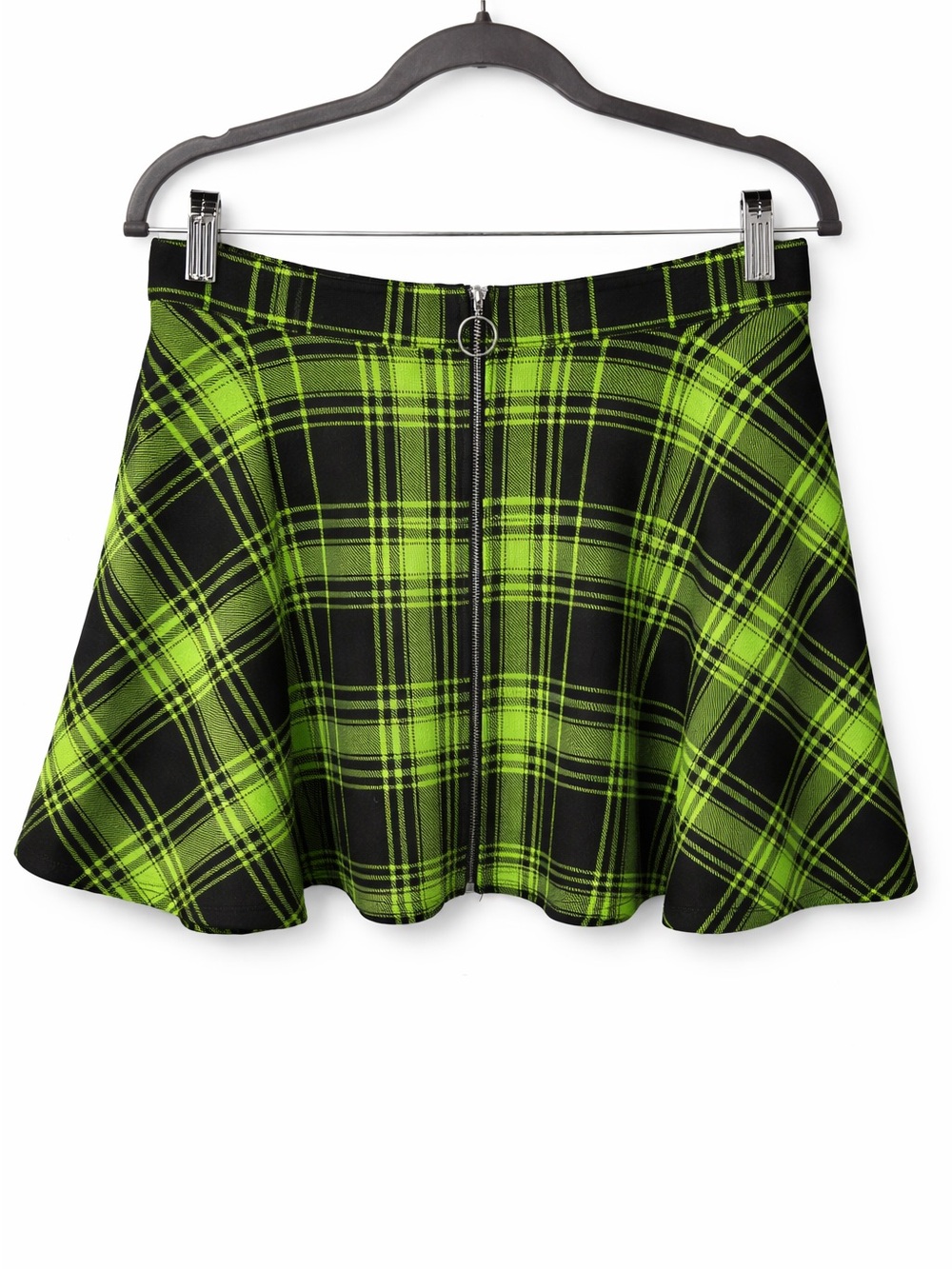 Hot Topic Grunge Plaid Circle Skirt w/ Pockets Y2K Alt Goth Punk Large
